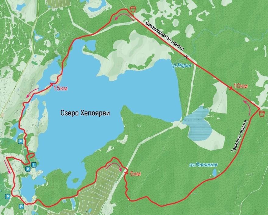 Тропа здоровья вокруг озера Хепоярви