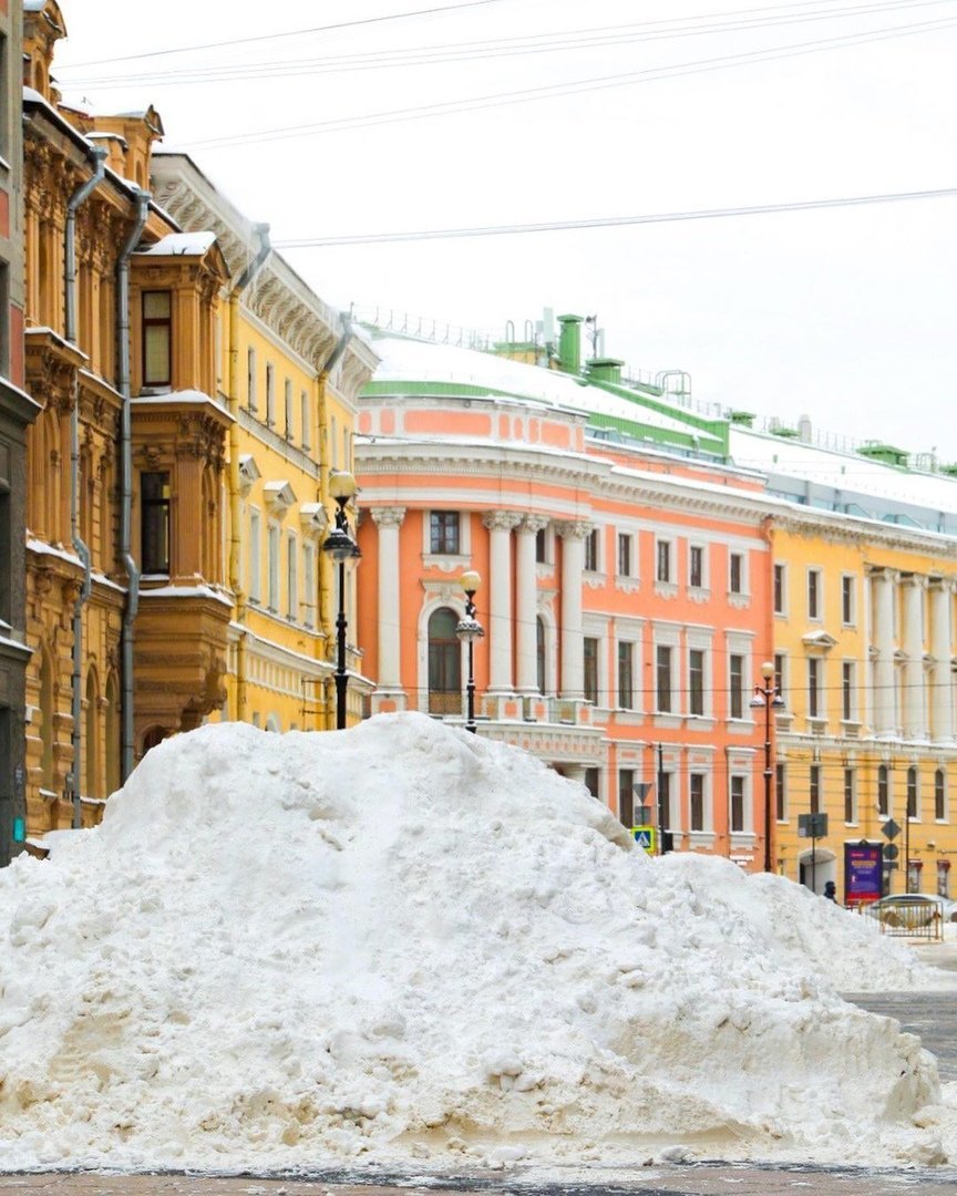 Фото снега в питере сегодня