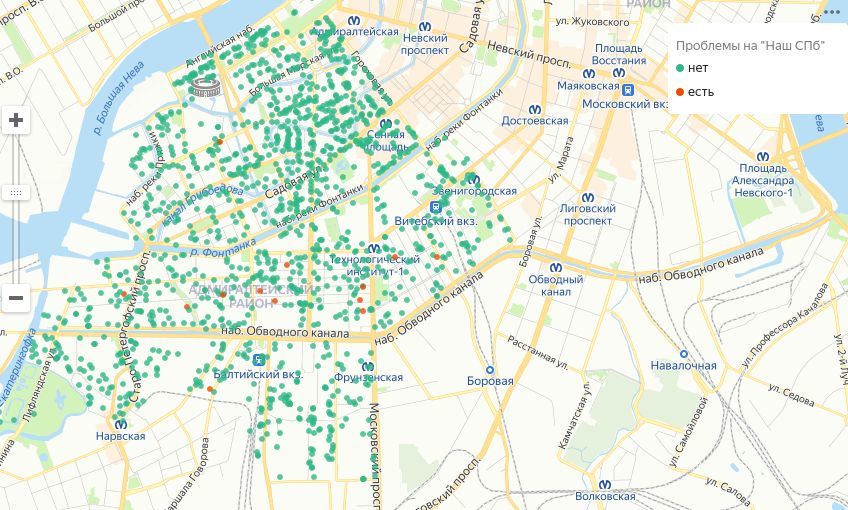 Карта переработки мусора санкт петербург