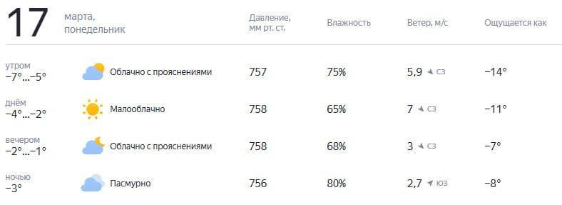 Температура опустится до -7 градусов в понедельник в Питере — синоптики.